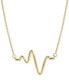 ფოტო #1 პროდუქტის Large Heartbeat Pendant Necklace, 16" + 2" extender, available in Sterling Silver or 14k Gold Plated Sterling Silver