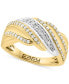 ფოტო #1 პროდუქტის EFFY® Diamond Multi-Row Swirl Ring (3/8 ct. t.w.) in 14k Two-Tone Gold