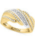 Фото #1 товара EFFY® Diamond Multi-Row Swirl Ring (3/8 ct. t.w.) in 14k Two-Tone Gold