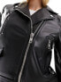 Фото #5 товара ASOS DESIGN Tall ultimate faux leather biker jacket in black