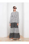 Фото #1 товара Платье макси LC WAIKIKI с длинным рукавом из вискозы с цветочным орнаментом
