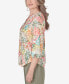 ფოტო #4 პროდუქტის Women's Tuscan Sunset V-Neck Abstract Animal Print Top