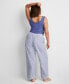 Фото #2 товара Women's Printed Poplin Pajama Pants XS-3X, Created for Macy's