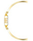 ფოტო #2 პროდუქტის Women's Gold-Tone Alloy Bangle with Crystals Fashion Watch 24mm and Bracelet Set