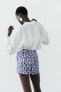 Printed skort with knot