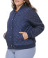 Фото #7 товара Plus Size Quilted Bomber Jacket