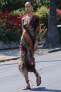 Фото #7 товара Длинное платье с принтом тай-дай ZARA
