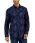 ფოტო #1 პროდუქტის Men's Dotted Floral-Print Shirt, Created for Macy's