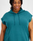 Фото #3 товара Plus Size Comfort Flow Cap-Sleeve Tunic, Created for Macy's