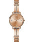 ფოტო #1 პროდუქტის Women's Rose Gold-Tone Stainless Steel Semi-Bangle Bracelet Watch 30mm