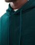 Bershka basic hoodie in bottle green