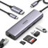 Фото #2 товара 7w1 wielofunkcyjny HUB USB-C - 2x USB HDMI 4K czytnik kart SD i TF USB-C RJ45 1Gbps szary