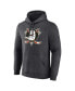 Men's Heather Charcoal Anaheim Ducks Primary Logo Fleece Pullover Hoodie