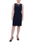 ფოტო #6 პროდუქტის Women's Novelty Knit and Lace Dress, 2 Piece Set