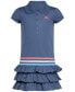 Little & Toddler Girls Short-Sleeve Ruffled Polo Dress