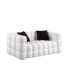 Marshmallow Sofa, 3 Seater, White Boucle Design