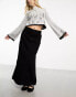 Фото #1 товара Noisy May denim maxi skirt in black