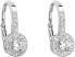 Silver earrings with clear zircons 11198.1