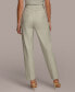 ფოტო #2 პროდუქტის Women's Pleat-Front Cotton Pants