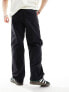 Фото #3 товара Weekday Frej relaxed fit workwear trousers with pocket detail in black