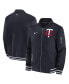Фото #1 товара Куртка-бомбер полноразмерная коллекция Minnesota Twins Nike для мужчин на молнии (цвет - темно-синий)