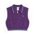 Puma Dapper Dan X QuarterZip Cropped Vest Womens Purple Casual Athletic Outerwea