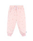 ფოტო #3 პროდუქტის Baby Girls' Long Sleeve Top and Pant Fleece Pajamas, 2-piece