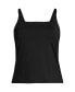 Фото #3 товара Women's D-Cup Chlorine Resistant Square Neck Tankini Swimsuit Top