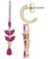 Ruby (1-5/8 ct. t.w.) & Diamond (1/8 ct. t.w.) Drop Earrings in 14k Gold