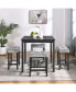 Luxurious Industrial Dining Table with Space-Saving Bar Stools