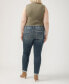 Plus Size Girlfriend Mid Rise Skinny Leg Jeans Синий, 16W - фото #5