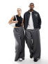 Weekday Unisex trousers in dark grey melange exclusive to ASOS