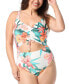 Фото #3 товара Sassy Printed Cut-Out Ruched One-Piece Swimsuit