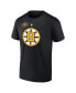 Фото #2 товара Men's Bobby Orr Black Boston Bruins Centennial Authentic Stack Retired Player Name and Number T-shirt