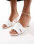 Фото #2 товара Truffle Collection block heel mule sandals in white