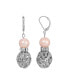 Crystal Acrylic Filigree Bead Drop Earrings