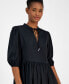 ფოტო #4 პროდუქტის Women's Dorena Solid-Color Elbow-Sleeve A-Line Dress