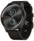 ფოტო #1 პროდუქტის Unisex Vivomove 3 Style Black Nylon Strap Smart Watch 24.1mm