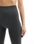 ONLY high waisted seamless leggings in grey grau, M-L - фото #4