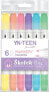 Фото #1 товара Interdruk Marker Sketch Line Pastel 6 kolorów YN TEEN