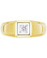 Men's Lab Grown Diamond Solitaire Ring (1/4 ct. t.w.) in 10k Gold & White Gold