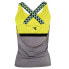 Diadora Clay Tennis Crew Neck Athletic Tank Top Womens Grey, Yellow Casual Athl