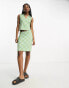 Фото #3 товара Weekday Phoebe co-ord sleeveless polo top in green and blue check pattern