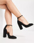 ASOS DESIGN Wide Fit Placid high block heels in black Черный, 42 - фото #3