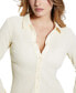 Фото #3 товара Women's Tessa Smocked Button-Down Long-Sleeve Top