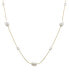 Cultured Freshwater Pearl (3 x 3-1/2mm, 6 x 8mm) Collar Necklace in 14k Gold-Plated Sterling Silver, 17" + 1" extender