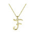 Фото #1 товара Stylish 14K Gold Plated Initial Necklace.