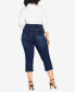 Фото #4 товара Plus Size Slit Denim Capri Jeans