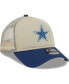 ფოტო #4 პროდუქტის Men's Tan, Navy Dallas Cowboys All Day A-Frame Trucker 9FORTY Adjustable Hat