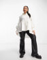 Simply Be peplum hem shirt in white UK 22 - фото #8